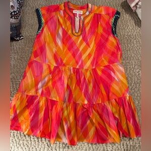 SALONI Resort Tiered Cotton Mini Dress